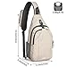 G4Free Sling Bag RFID Blocking Sling Backpack Crossbody Chest Bag Daypack for Hiking Travel(Ivory)