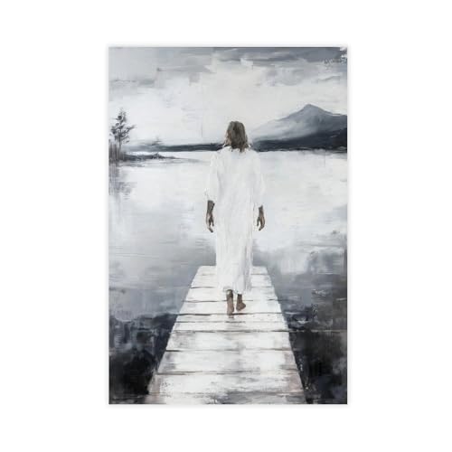 Cadeau spirituel affiche d'art religieuse sur toile pour proche et famille