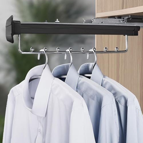 Tringle de placard extensible rétractable 45,6 cm pour vêtements