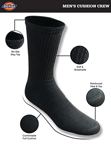 Dickies Men's 6-Pack Cushion Crew Socks