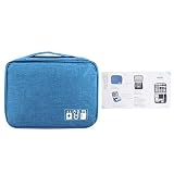 Travel Digital Aufbewahrungstasche Digitales Zubeh?r Aufbewahrungstasche Electronics Tech Pouch Cosmetic Organizer Bag f¨¹r USB-Kabel Power Bank Kopfh?rer(Himmelblau)