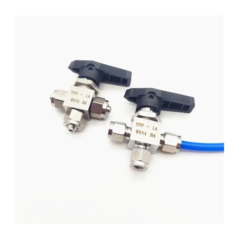 Válvula de Bola de 3 vías con Rosca rápida de Acero Inoxidable 304, 1 Unidad, Tubo de 16 x 12, válvula de Tres vías conmutada Tipo L.