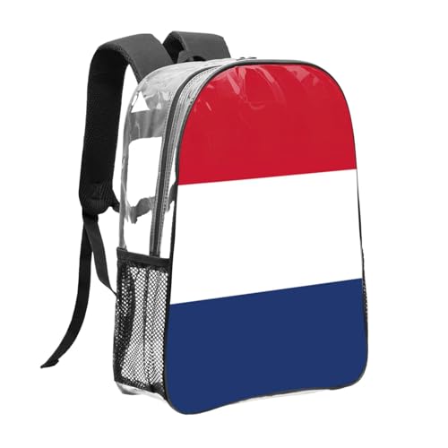 Sac à dos transparent pour le travail et le sport décontracté avec imprimé Pays-Bas