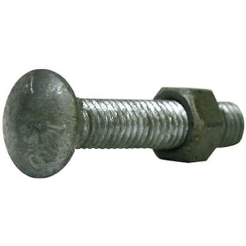 YARDGARDmidwest air technologies 328503b 10 Pack, 3/8" x 2", Galvanized Carriage Bolt With Nut,