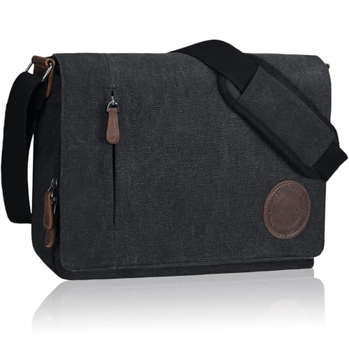 Leathario Borsa a Tracolla Uomo per Laptop 14 Pollici, Modello