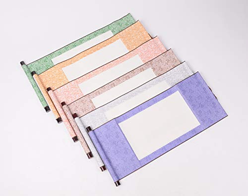 Blank Hanging Scroll 6 Pcs Chinese Xuan Paper Art Wall Scrolls For Sumie And Calligraphy (6 Colors) #TOP5