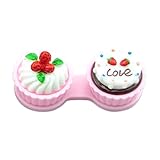 0 Chunyang Reisen Cartoon-Kuchen-Creme-Form-Kontaktlinse-Kasten-Kasten-Set Container