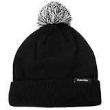 Bonnet tricoté avec pompon bicolore