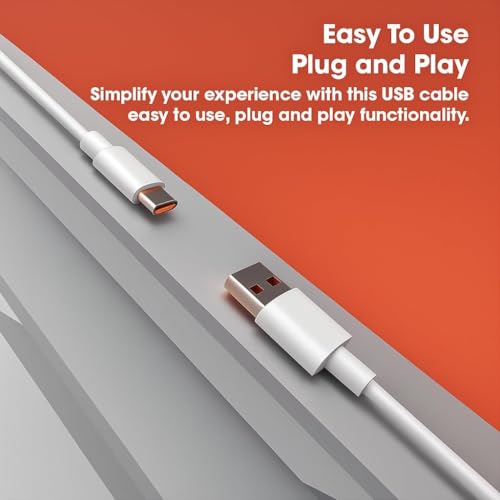 Image of mPix Original 67W HyperCharge Fast Turbo Charging Data Cable | Type-C USB Cable Compatible with Redmi Note 13 Pro /12 Pro /11 Pro 5G /11S /10 Pro Max, Poco X5 /X4 Pro /X3 Pro, Mi 14 /11