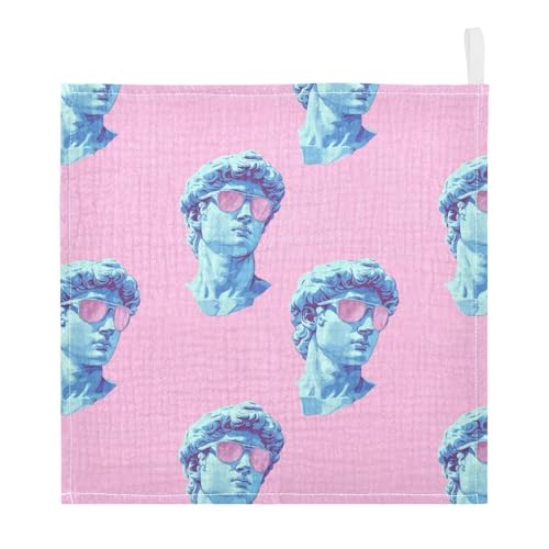 vvfelixl David Wear Sunglasses Baby Burp Cloths Baby Muslin Washcloths for Boys Girls Cotton Babys Face Towel for Newborn Infants Soft and Absorbent 11.8 X 11.8 in, 5 Pack