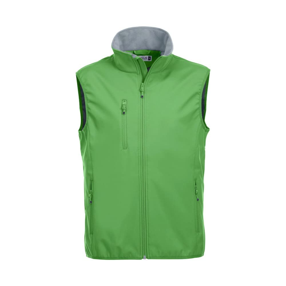 Clique Men's Apple Green Softshell Vest Gilet Plain Turtleneck Sleeveless Outdoor Gilet, Green (Apple Green), Medium (Manufacturer Size:m)