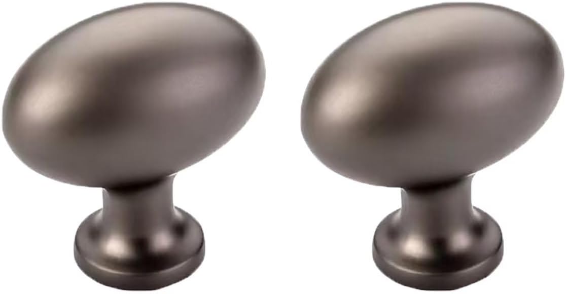 2pcs Cabinet Pulls, Brushed Nickel Cabinet Handles, Pigeon Eggs Shaped Cabinet Pulls 35mm Dresser Pulls Drawer Pulls, Solid Zinc Alloy Cabinet Handles Kitchen Hardware