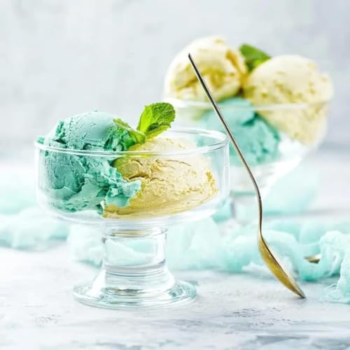 Image of MARTVIA 300ML Ice Cream Glasses Cups Dishes for Desserts, Milkshake,Fruit and Pudding Glass Serving Bowls, Perfect for Home, Restaurants and Parties Dishwasher Safe (Crystal Cups - A, Set of 6)