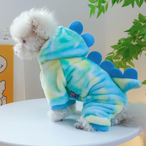 Disfraz de Dinosaurio para Perros y Gatos Hoodie Verde Grande miniatura 2