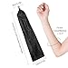 Long Keeper Elbow Long Gloves Sexy Black PU Leather Fingerless Women Arm Gloves with Finger Loops for Halloween Costume Party (Black, One Size)