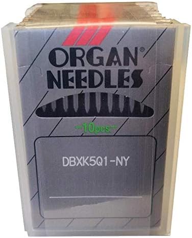100 Organ DBXK5Q1-NY Embroidery Needles for Janome MB4, Melco EP4, Elna 9900 (Size 70/10)