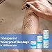 Beieverluck 24 Rolls Tattoo Aftercare Bandage Waterproof (2 Inch, 4 Inch, 6 Inch Wide) Second Skin Tattoo Cover Tape Tattoo Healing Wrap Tattoo Supplies for Swimming, Shower, Wound Initial Healing