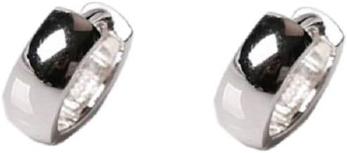 Wide Cuff Tiny Hoop Earrings for Women Men Cartilage Real Sterling Silver Dainty Small Mini Huggie Hinged Sleeper Hoops Hypoallergenic Gifts Fashion Jewelry Gifts 5 Sizes