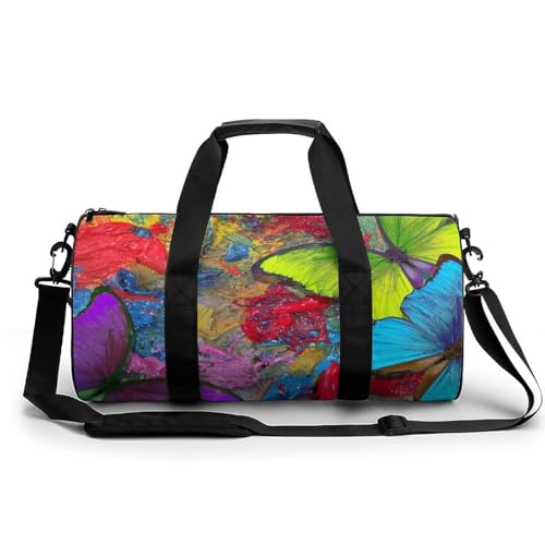 Sac de sport gym de voyage couleurs papillon duffel bag 45cm