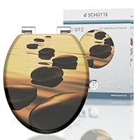 SCHÜTTE Wc-bril met houten kern SEA STONE, toiletbril met