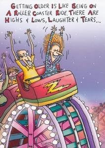 Birthday Greeting Card for Her - Rollercoaster