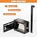 Metateel Over-the-Door Heavy Duty Steel Dropbox, Specimen Containers, Payment Key Cash Drop Off Box with Lock, Night Mail Drop Box, Height Adjustable & Removable Hinge for Wall Mount, Black