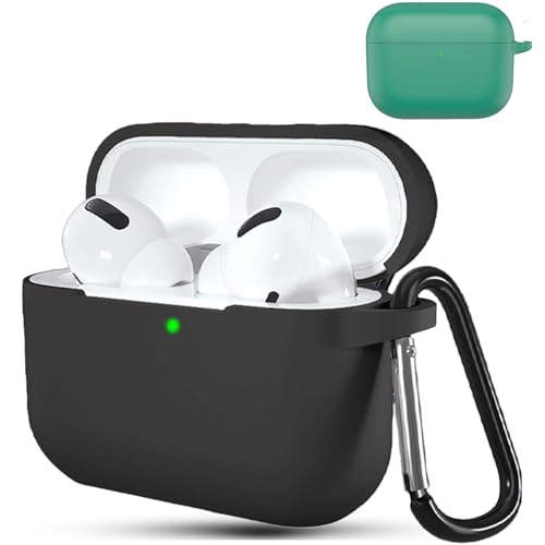 BOOLINN For airpods pro 3 �P�[�X �S�ʕی�J�o�[ �t��V���R�� �����Ռ��z���J�o�[ ����~�� �y�� ���� �h�o �L�Y�h�~ �[�d�Ή� �����h�~ ���s �J���r�i�t�� airpods pro3 �Ή� �ی�P�[�X(�O���[��)
