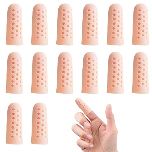 14 Pcs Thumb Protector,Silicone Finger Protectors,Waterproof Finger Protector,Fingers Covers,Fingers Guard,for Finger Dressing Trigger Protection Arthritis,Injury,Cut,Hand Eczema, Finger Cracking