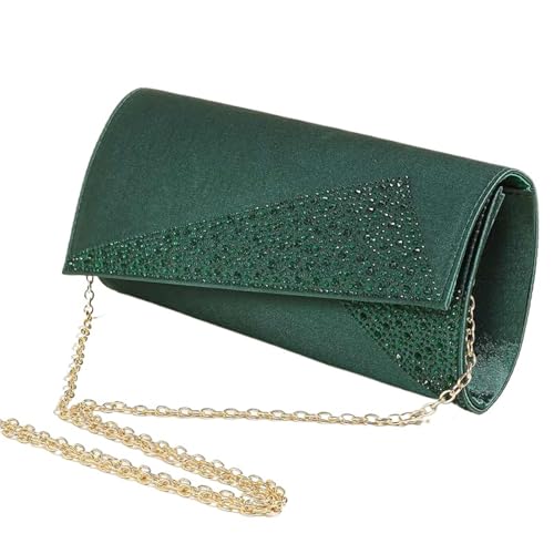 Pochette de soirée avec paillettes et bandoulière amovible