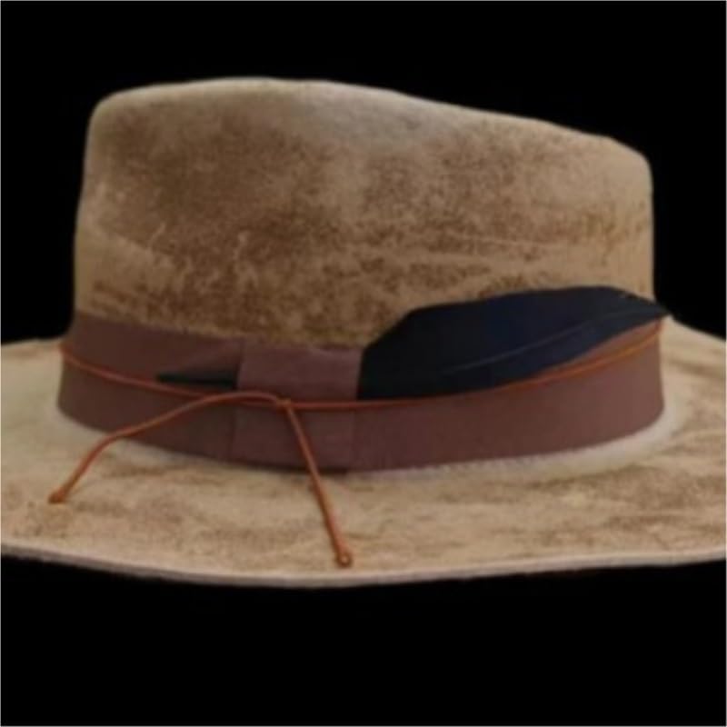 Outdoor Sun Shading Woolen Jazz Hats Felt Khaki Retro Men's