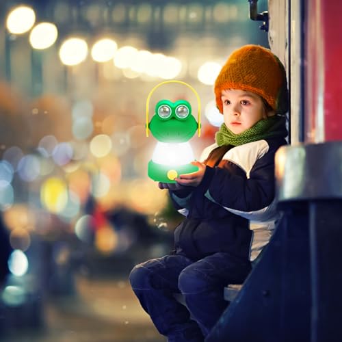VIHOSE 2 Set Animal LED Camping Lantern and Headlamp 4 Pcs Animal Themed Camping Equipment Room Nightlight Battery Powered Night Light for Emergency, Hurricane, Lightweight Tent Lamp(Frog, Owl) - Thumbnail 5