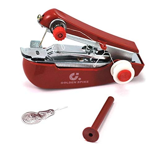 gfjfghfjfh Máquina de Coser de Mano portátil Mini Telas para Ropa de Mano Costura Máquina de Coser Manual Viaje o hogar