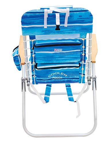 Rio Gear 4-Position Hi-Boy Backpack Beach Chair -Aluminum, Stripe #TOP4