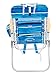 Rio Brands 4-Position Hi-Boy Backpack Beach Chair, Folding Chair for Outdoors, Stripe
