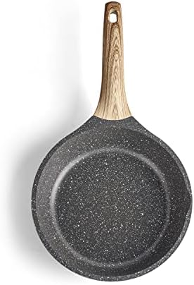 Caannasweis Nonstick Pan Marble Frying Pan Non Stick Skillet Omelette Fry Pans with Soft Touch Handle 8 inch