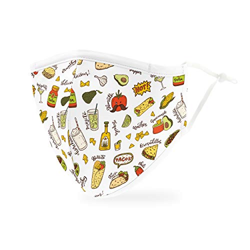Weddingstar 3-Ply Adult Washable Cloth Face Mask Reusable and Adjustable with Filter Pocket – Fiesta