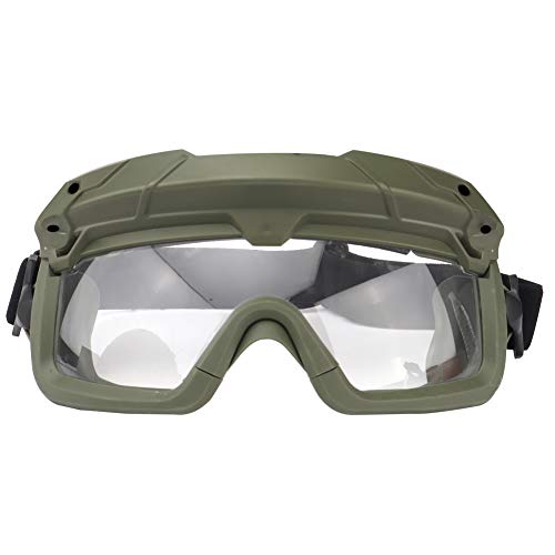 ACEXIER Tactical Airsoft Paintball Goggles Windproof Anti Fog CS Wargame Protection For Tactical Helmet Fishing Cycling Glasses Eyewear (Green)