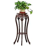 Flower Stand Indoor Multi-Layer,Floor Standing Plant Stand Living Room,Stand Flower Pot Shelf Openwork,Non-Slip Bottom,Brown/White