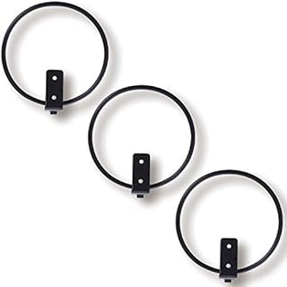 ORZ Plant Pot Holder Wall Mounted 3pcs, Indoor Planter Bracket Metal Hanging Flower Pot Rack Hanger Hook for Home Outdoor Garden Fence Decor, 4 Inch