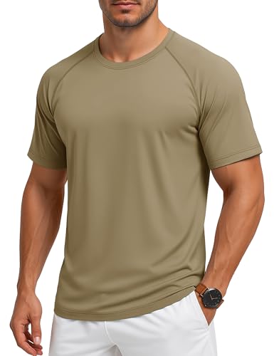 MAGCOMSEN Mens UPF80+ Sun Protection UV Rash Guard Quick Dry Swim Shirt