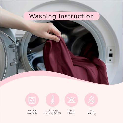 Image of Outpain 6ft Spandex Table Cloth for Standard Folding Tables-6Pack Burgundy Table Cloth Table Protector for Party, Wedding, Cocktail, Banquet, Festival
