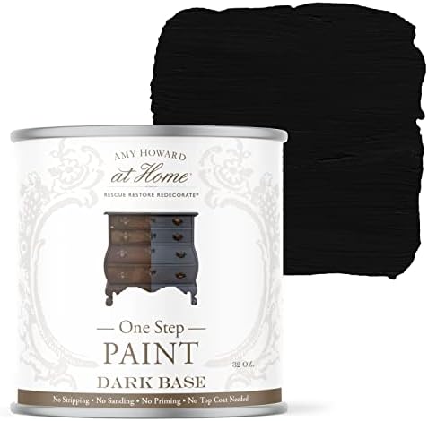 Amy Howard Home - One-Step Paint - Chalk Paint for Furniture - Eco-Friendly - No Stripping, Sanding or Priming - Multi-Surface Furniture & Cabinet Paint - 32 OZ - Black