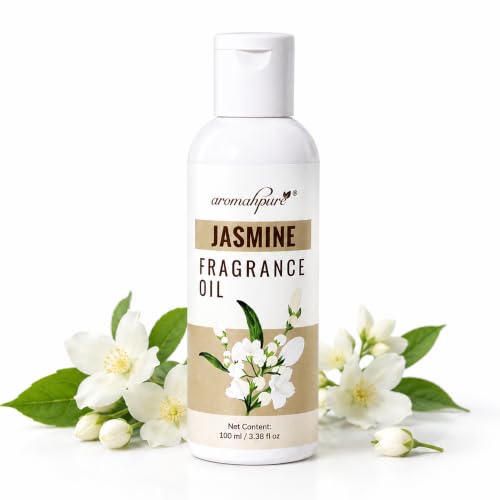 Image of Aromahpure Jasmine Aroma Oil | 100ml Undiluted & Natural | Long-Lasting Scent for Aromatherapy, Candle & Soap Making, Diffusers, Room Freshener, Humidifier, Bathroom Revitalizer & Home Essentials