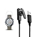 JIUJOJA for Garmin Forerunner 645 Charger, Forerunner 645 Charging Cable,Charging Clip Synchronous Data Cable and 2Pcs Free HD Tempered Glass Screen Protector for Garmin Forerunner 645 Watch