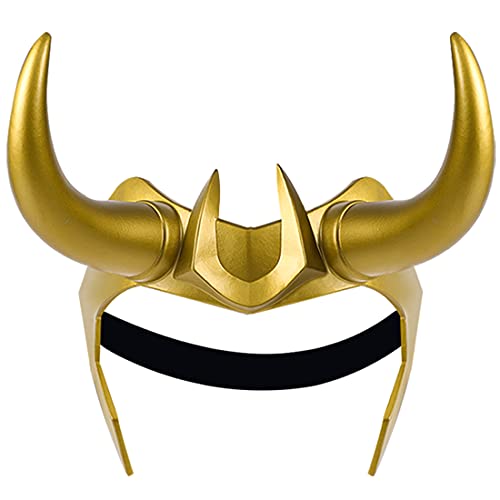 Loki Helmet With Horns Cosplay Th-or Ragnarok Mask Halloween Party Prop PVC Adjustable