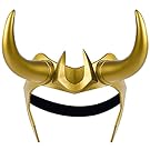 Loki Helmet Cosplay Thor Ragnarok Removable Horns Adjustable Halloween Prop PVC