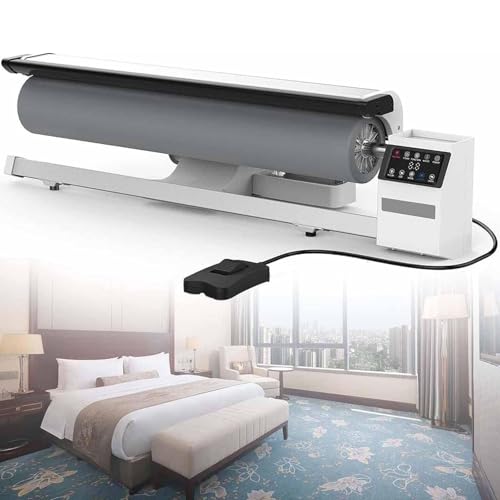 900mm Roller Iron Steam Press with Foot Pedal Control+Continuous Steam,Hotel Linen Ironing Machine for Ironing Long Sheets