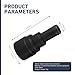 Fiknonk 2 PCS Automotive Heater Hose Fittings, PA66 Plastic Coolant Connector Replacement, OEM 15032062 15151873 15151875, Compatible with Buick GMC Chevrolet Ford Lincoln (Black)