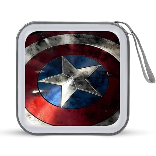 アベンジャーズ CDケース プラケース DVD収納ケース CD収納ボックス ディスクケース 防水 メディアケース 大容量 40枚収納 小型 持ち運び便利 薄型 ファスナー付 旅行