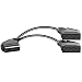 Produktbild Best Plug 20cm Y Audio Video Kabel Adapter Verteiler Splitter Weiche, 1 Scart Stecker männlich auf 2 Scart Buchse Kupplung weiblich, Schwarz (Verbesserte Version v.1.8)